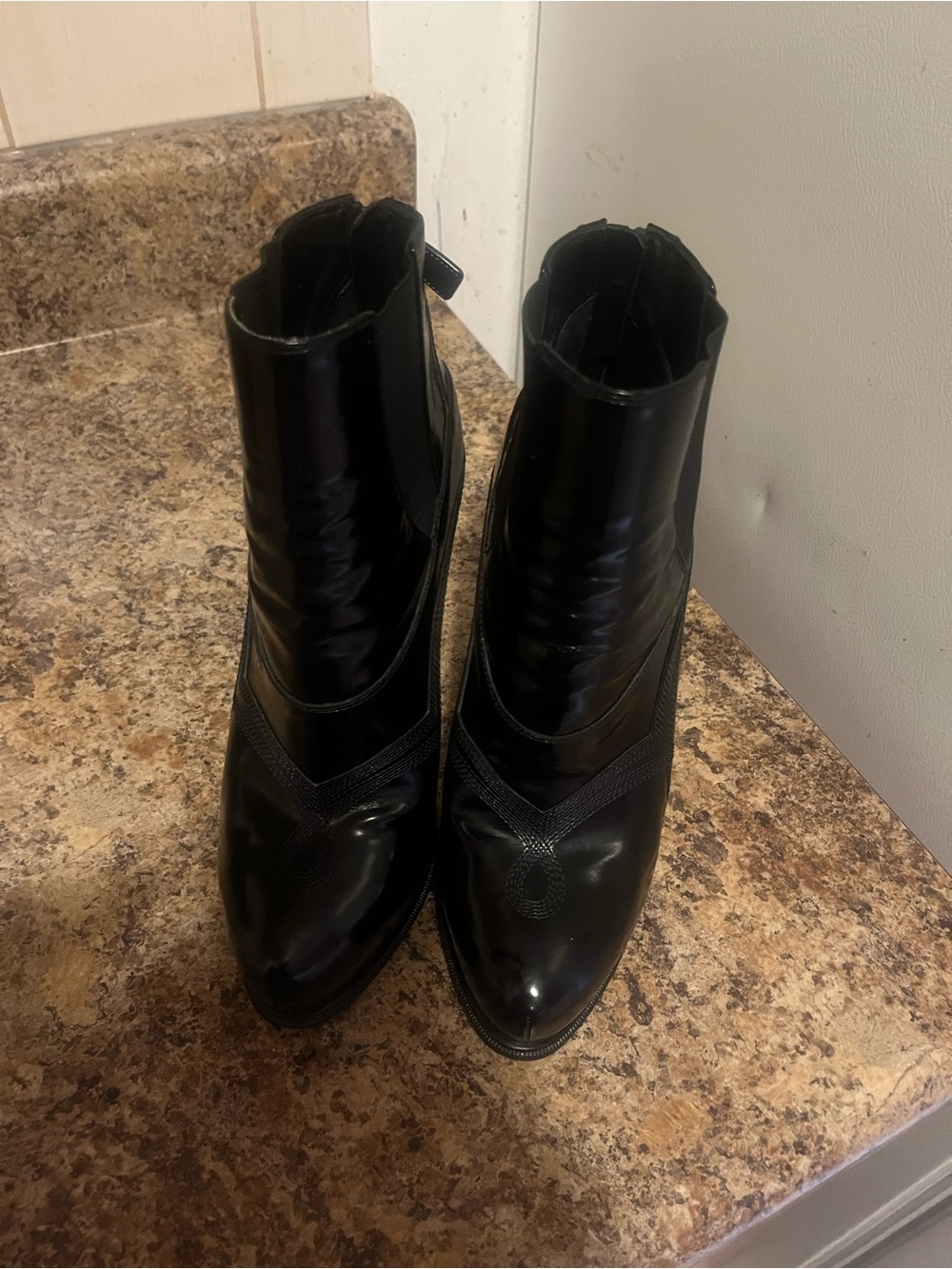 Prada Black Leather Ankle Boots